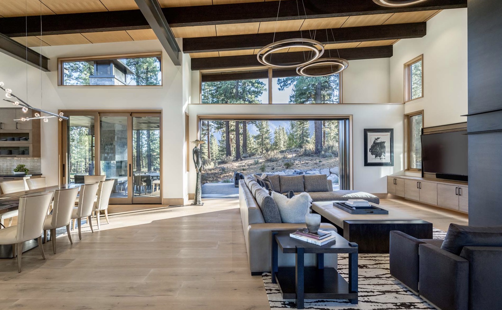 Lift & Slide doors open from the living room, Kaufman Residence, Nevada