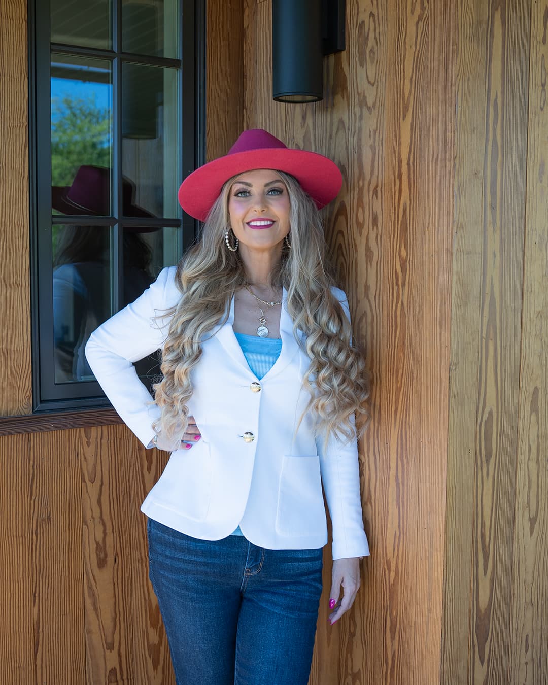 Stefanie Couch, founder of Grit Blueprint, on a jobsite